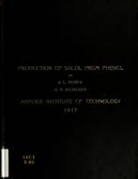 The production of salol from phenol