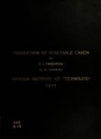 Production of vegetable casein