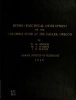 Proposed hydro-electrical development on the Columbia River at the Dalles, Oregon