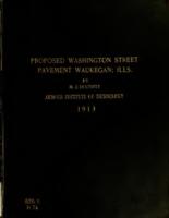 The proposed Washington Street Pavement Waukegan, Illinois