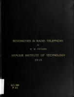 Researches in radio telephony