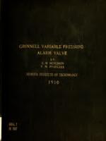 Study of the action of a four inch grinnell variable pressure alarm valve