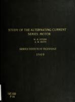 A study of the alternating current series motor