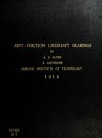 A study of anti-friction lineshaft bearings