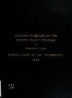 Study of the building problems of the Badger Basket Company of Burlington, Wisconsin