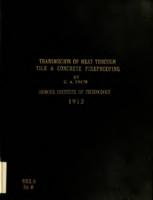 Study of the transmission of heat through tile and concrete fireproofing