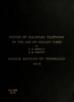 A system of multiplex telephony by the use of vacuum tubes