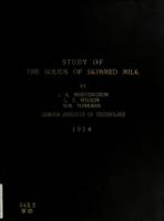 A technical study of the solids of skimmed milk