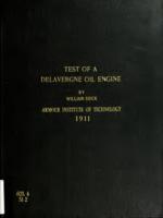 Test of a Delavergne oil engine