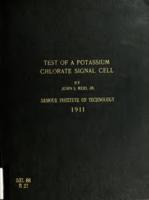 Test of a potassium chlorate signal cell