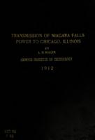 Transmission of Niagara Falls power to Chicago.