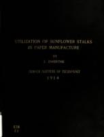 The utilization of sunflower stalks in paper manufacture