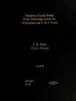 Variation of candle power of the alternating current arc with current and E. M. F. forms